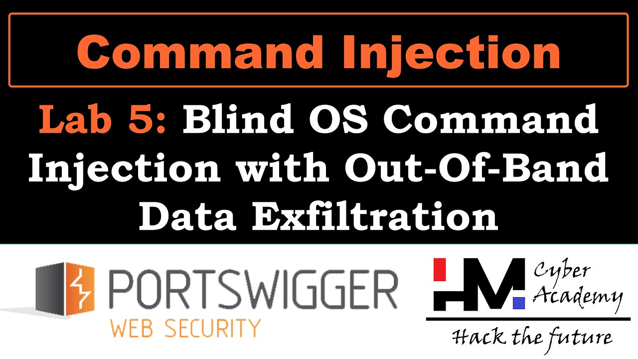 Command Injection 5 | Blind OS Command Injection with Out-Of-Band Data Exfiltration