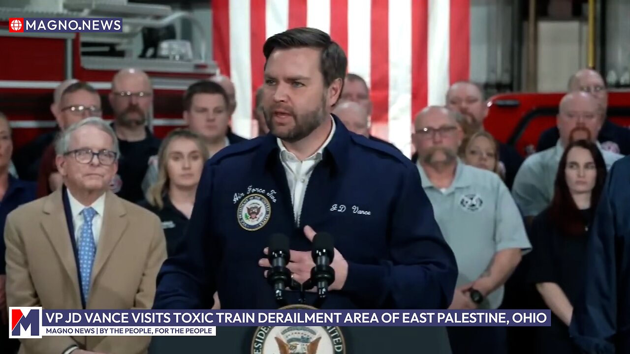 JD Vance visits Train Derailment Area in East Palestine, Ohio, on 2-year anniversary (Feb 03, 2025)