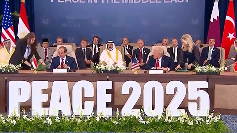 President Trump joins leaders in an official signing ceremony for the historic Gaza Peace Deal