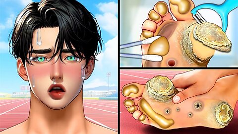 ASMR Treatment for Athlete's Foot has Giant Calluses