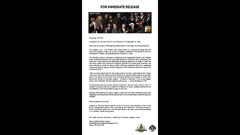 Postponed! Save the date!