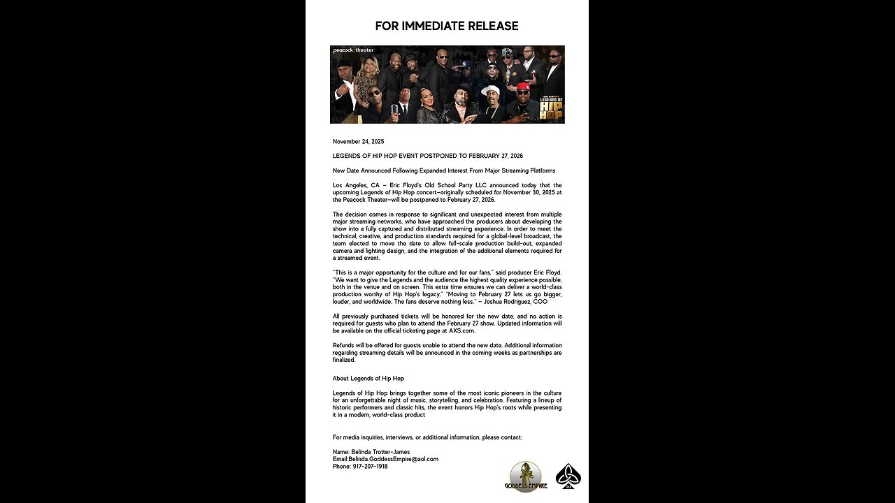 Postponed! Save the date!