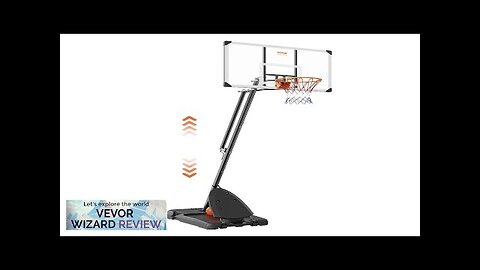 VEVOR Basketball Hoop 7.6-10 ft Adjustable Height Portable Backboard System 54 inch Review