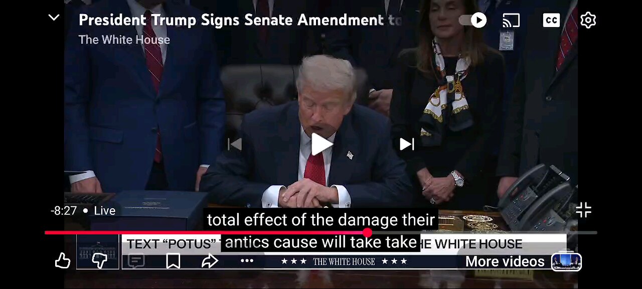 IN THE FILIBUSTER! TRUMP SIGNS CONTINUING RESOLUTION