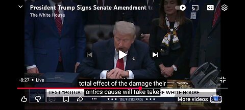 IN THE FILIBUSTER! TRUMP SIGNS CONTINUING RESOLUTION
