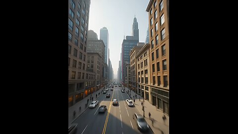 Generate dystopian cityscapes evolving from today world