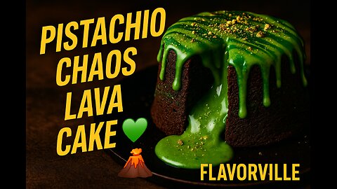 Pistachio Chaos Lava Cake 💚 | FlavorVille Spectacle Dessert