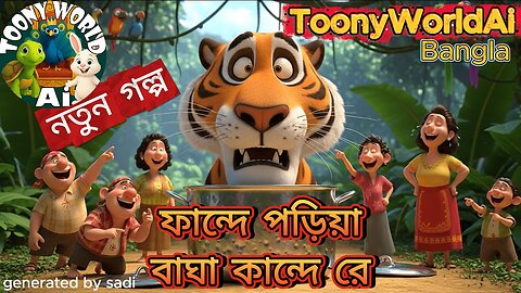 ফাঁদে পড়া বাঘ 🐅 | বাংলা নীতি গল্প | Moral Story in Bangla | ToonyWorldAi