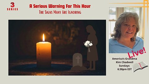 WARNING: Kim Chadwell Live With A Serious Warning