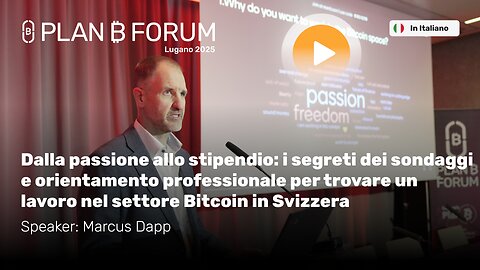 Dalla Passione allo Stipendio: Trovare Lavoro nel Bitcoin in Svizzera | Plan ₿ Forum