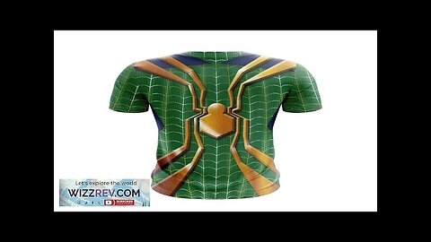 Marvel Spider-Man Yellow Gold Spider Logo Green Suit T-Shirt Review