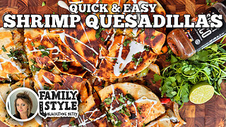 Shrimp Quesadillas on the Blackstone Griddle