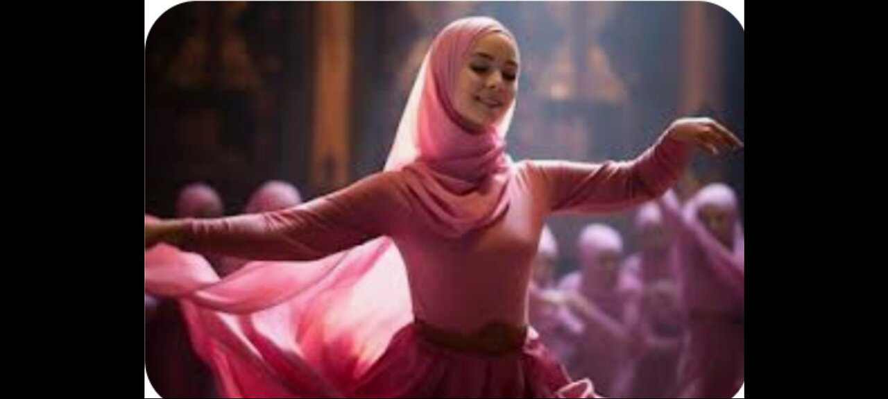 very nice dance of a Muslim girl |