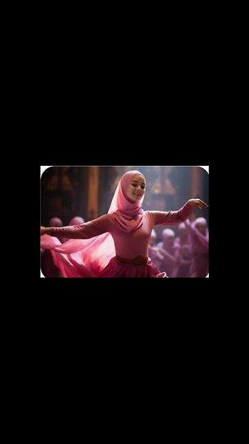 very nice dance of a Muslim girl |