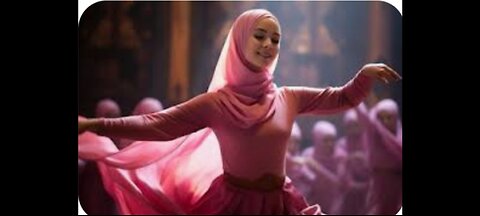 very nice dance of a Muslim girl |