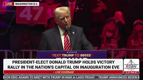 🔥 President Donald J. Trump Speaks at Inauguration Eve Rally in Washington D.C. - 1/19/25 || @Aaker