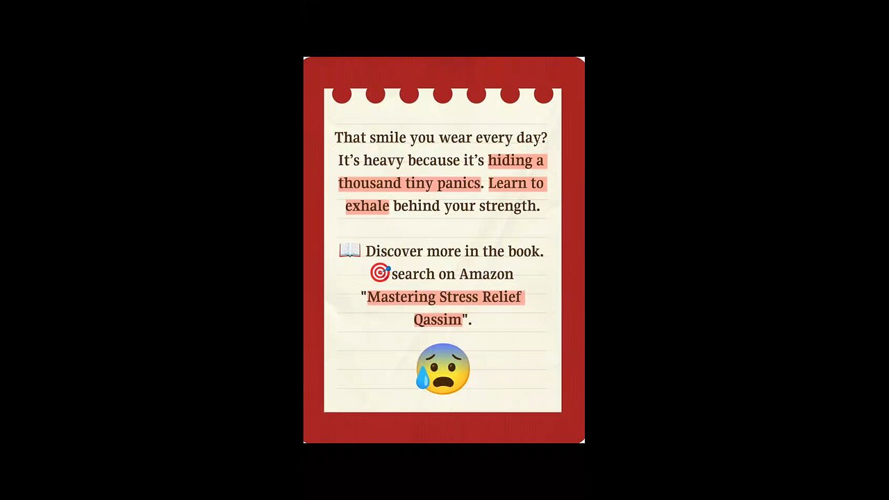 Smile That Hides Stress 🙂 Learn to Exhale With Strength | Mastering Stress Relief Qassim