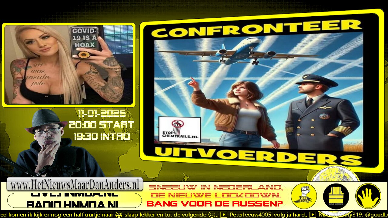 HNMDA live 11-01-2026 : Sneeuw in nederland, de nieuwe lockdown. Bang voor de russen?