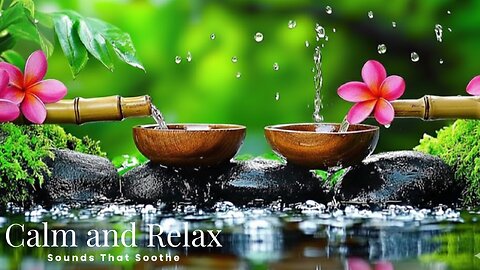 Relaxing Music with Bamboo Water Sounds 🌿 Deep Sleep, Insomnia Relief, Calm Anxiety & Stress