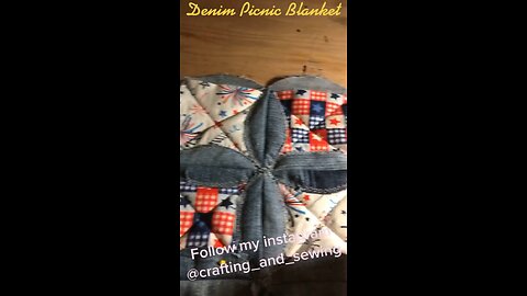 Denim Picnic Blanket Quilt #tiktok #tiktokban