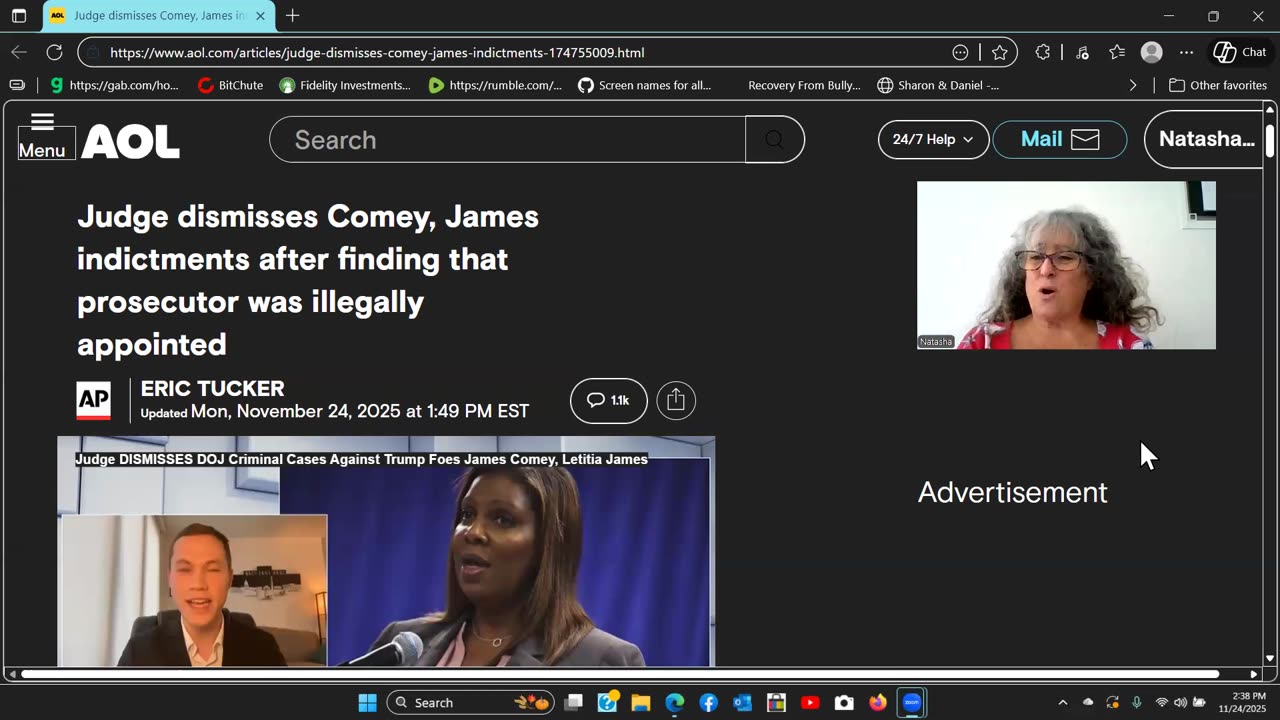 James Comey & Letita James Charges Dismissed