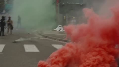 Tear gas and pepper balls deployed outside Portland ICE Detention Center, multiple arrests