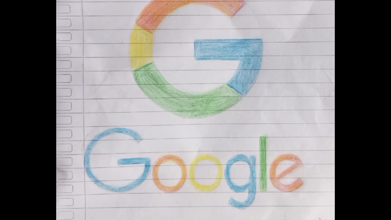 Drawing google logo using a pencil