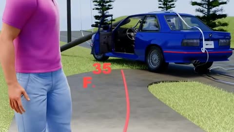 🚗 What To Do If Power Lines Fall On Your Car 😨 | 3D Reaction Explained
