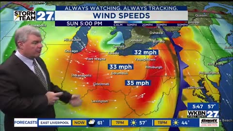 OCTOBER 16 2025 WKBN 27 FIRST NEWS EVENING WEATHER FORECAST