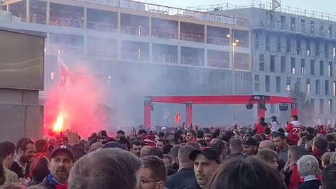 LOSC Lille vs RC Lens (before Derby du Nord) ('Le Dogue' outside 'Stade Pierre-Mauroy')