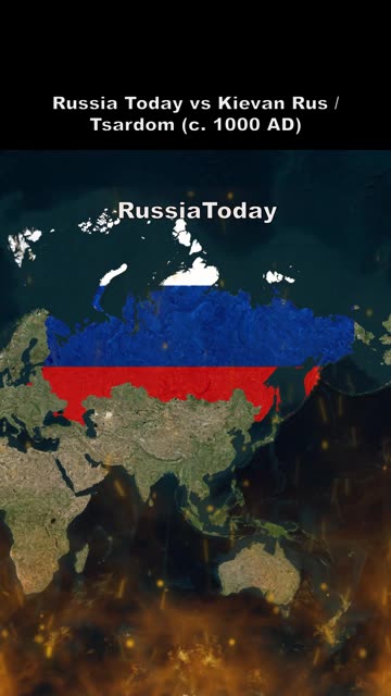 Russia today vs Kievan Rus Tsardom (c. 1000 AD)