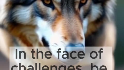 In the face of challenges, be like the wolf: calm, focused, and unstoppable