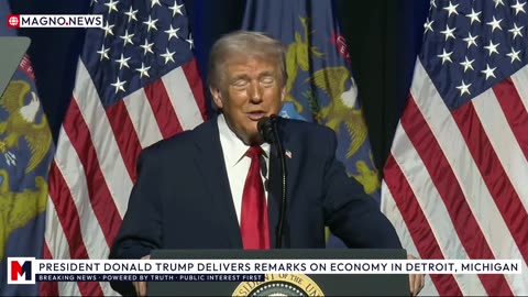 🇺🇸 President Trump Delivers Remarks on MAGAnomics at Detroit Economic Club in Michigan [LIVE]