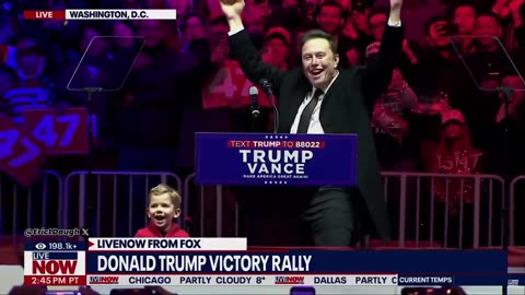 Elon Musk Takes The Stage At Trump Victory Rally As The Crowd Goes Wild