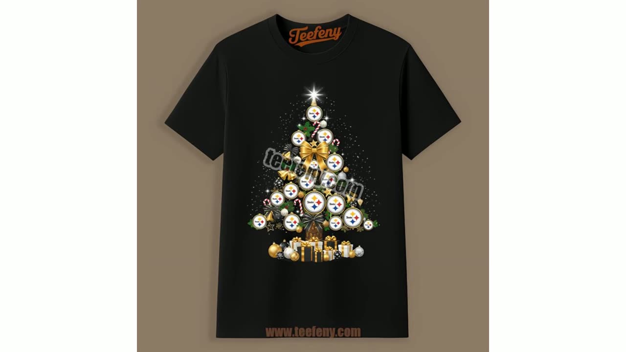 Pittsburgh Steelers Christmas Tree Logo Shirt