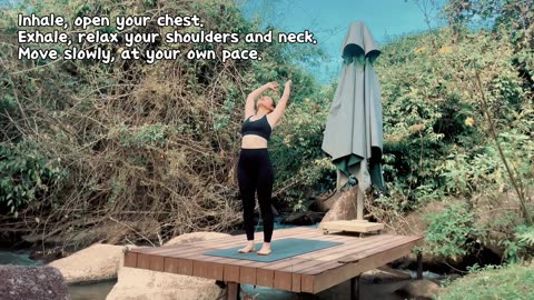 10-Minute Sun Salutation & Meditation by the Stream | Reset Body & Mind
