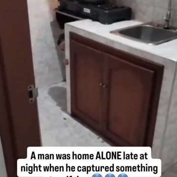 A man was home alone late at night when he suddenly heard the sound of a little boy laughing....