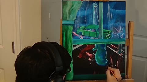 Watching Paint Dry Ep.4 (Same painting from ep 3, final touches)- Time-Lapsed Acrylic painting