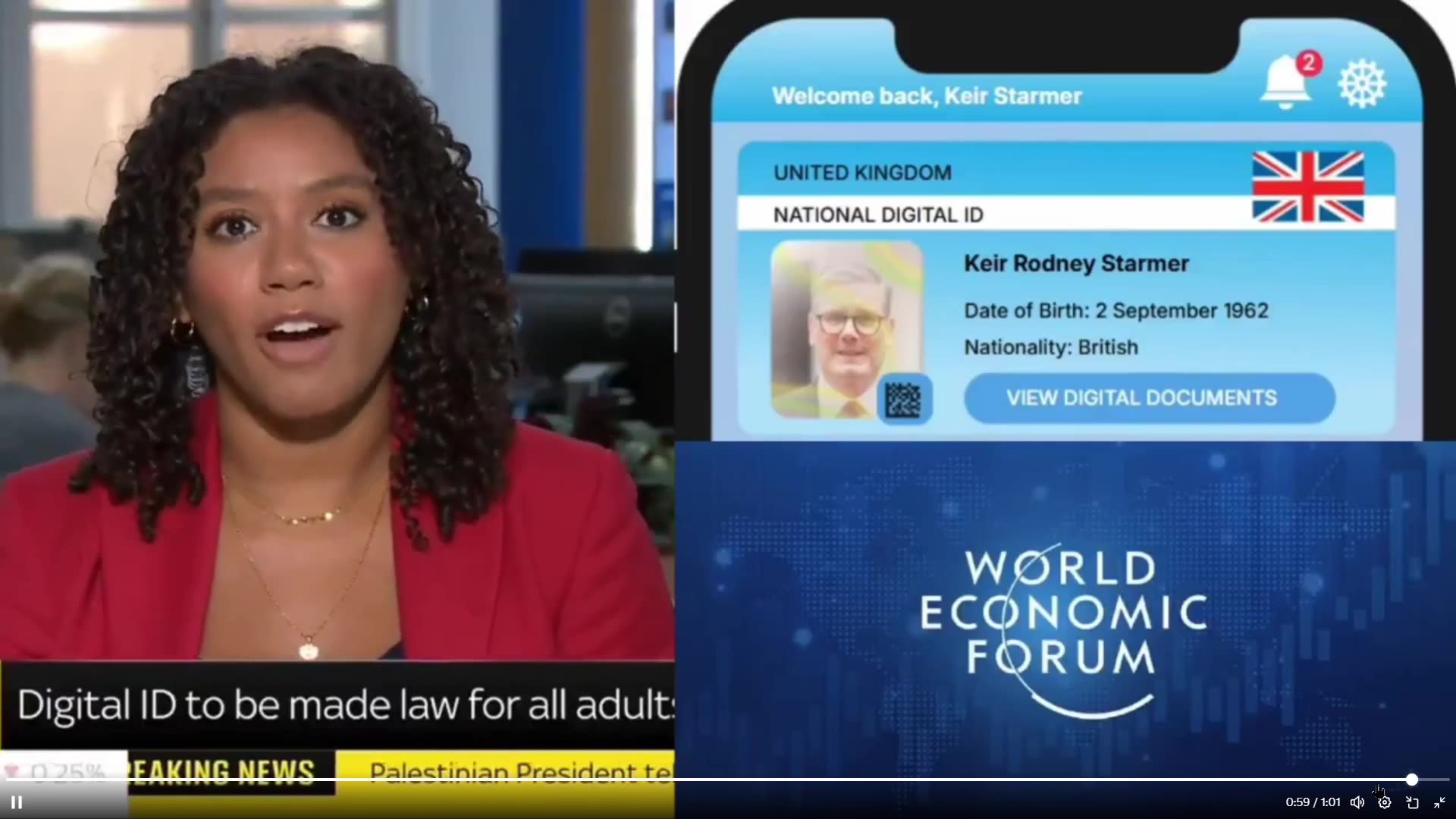 Starmer is set to sign a law mandating Digital IDs for every adult in the UK.