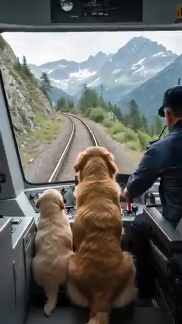 Golden Retriever Mom and Puppy Save a Train #dog #goldenretriever #rescue #animals