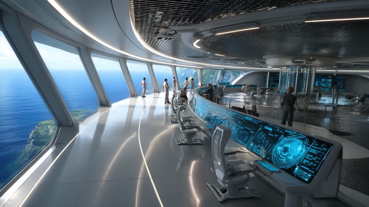 Ocean and spaceship -4K