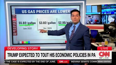 CNN: “Look at this... a three-and-a-half-year low of $2.95 a gallon as of today.