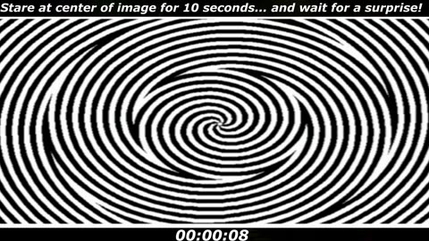 Optical puzzle: Stare at center of image for 10 seconds... and wait for a beautiful surprise!