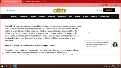 'Vivo uma perseguição política', diz ex-vice-presidente do Equador.mp4