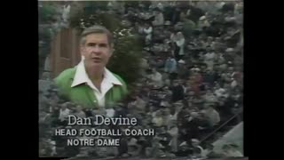 Circa 1978 - Notre Dame Football Coach Dan Devine Urges People to "Drive 55"