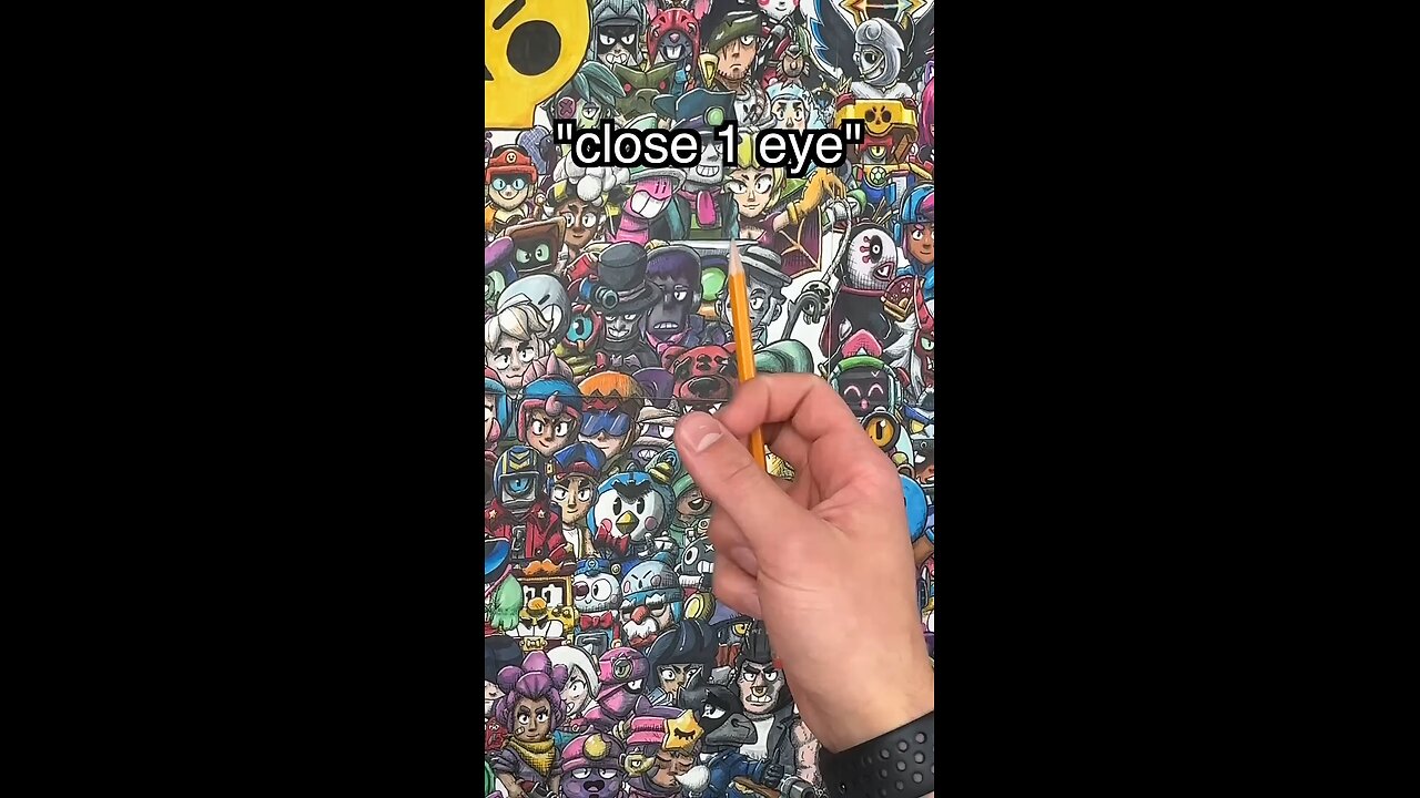Close one eye