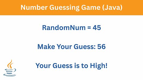 Number guessing game | Java