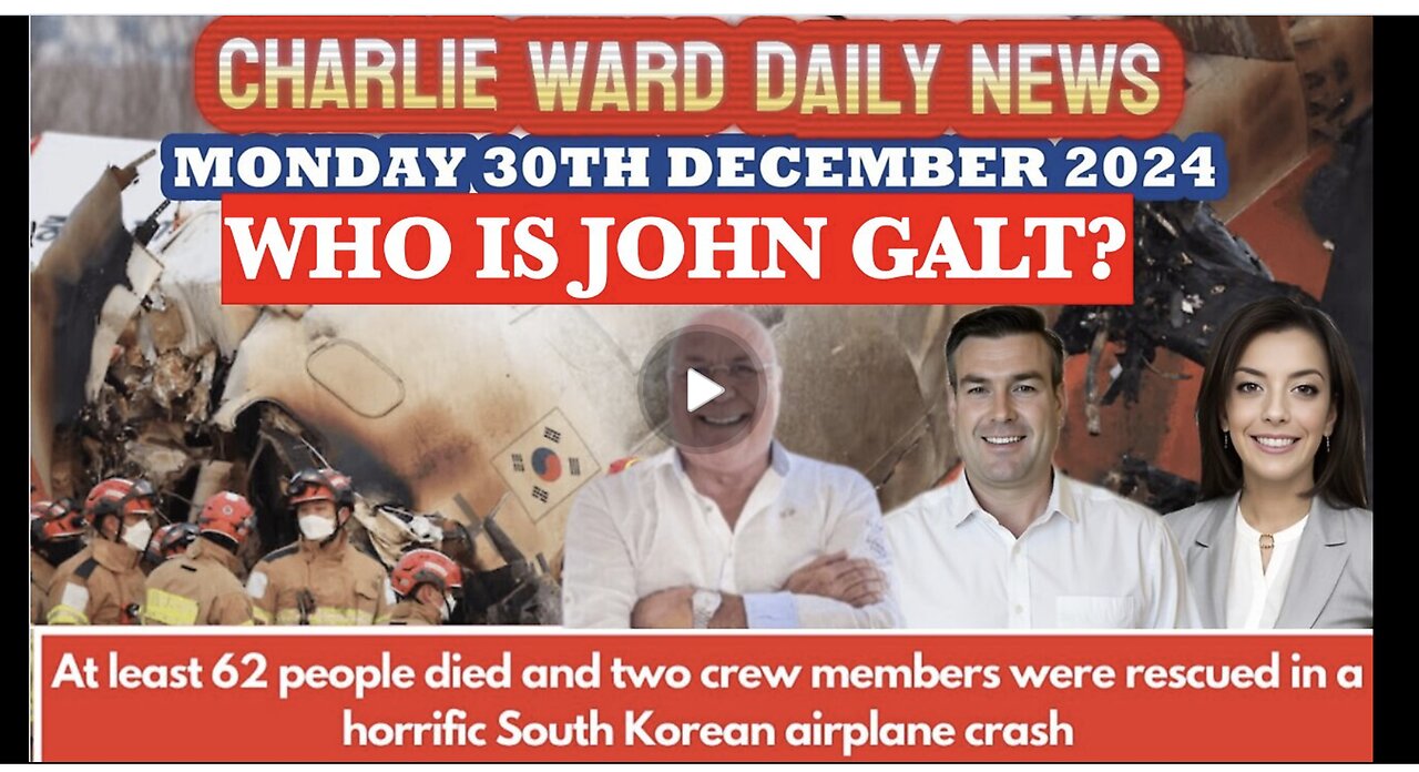 CHARLIE WARD DAILY NEWS. MULTIPLE AVIATION DISASTERS IN DECEMEBER. KOREA IS THE LATEST.