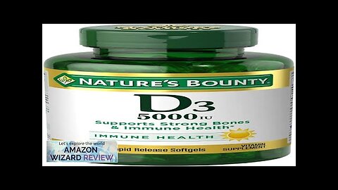 Nature's Bounty Vitamin D3 Immune Support 125 mcg (5000iu) Rapid Release Softgels Review