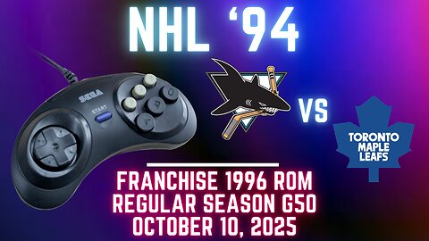 NHL '94 Franchise League (1996) - Sharks (Len) at Maple Leafs (Kaze) {Genesis} Game 50